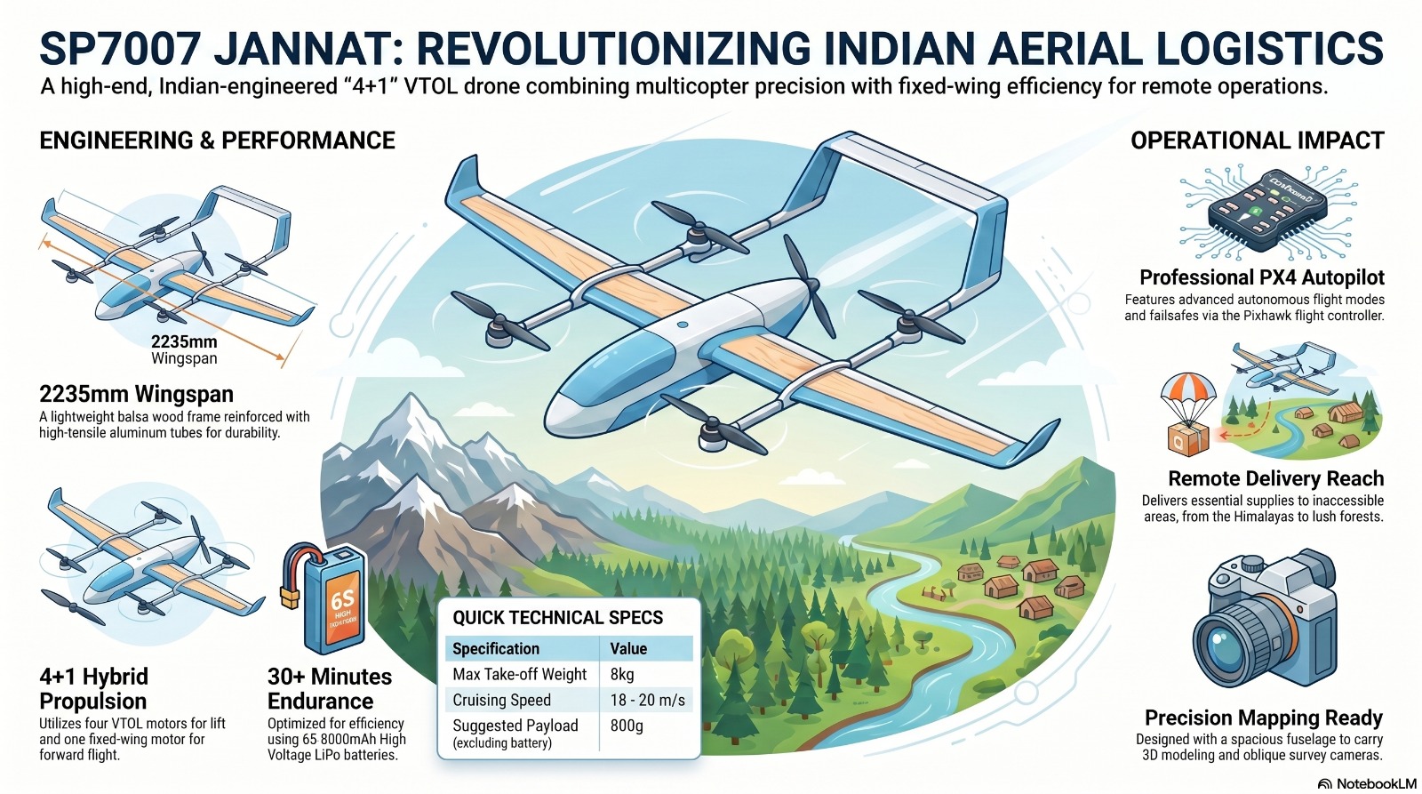 SP7007 VTOL Drone